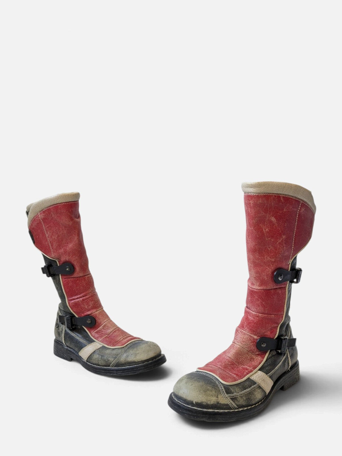 OxS biker grunge cyber boots (2000s)