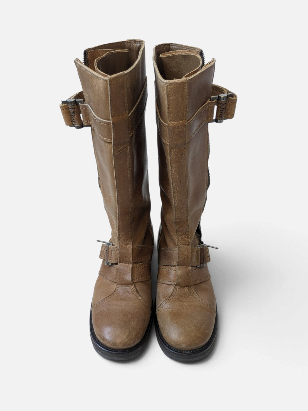 Christian Dior buckle biker boots (2000s/ John Galliano era)