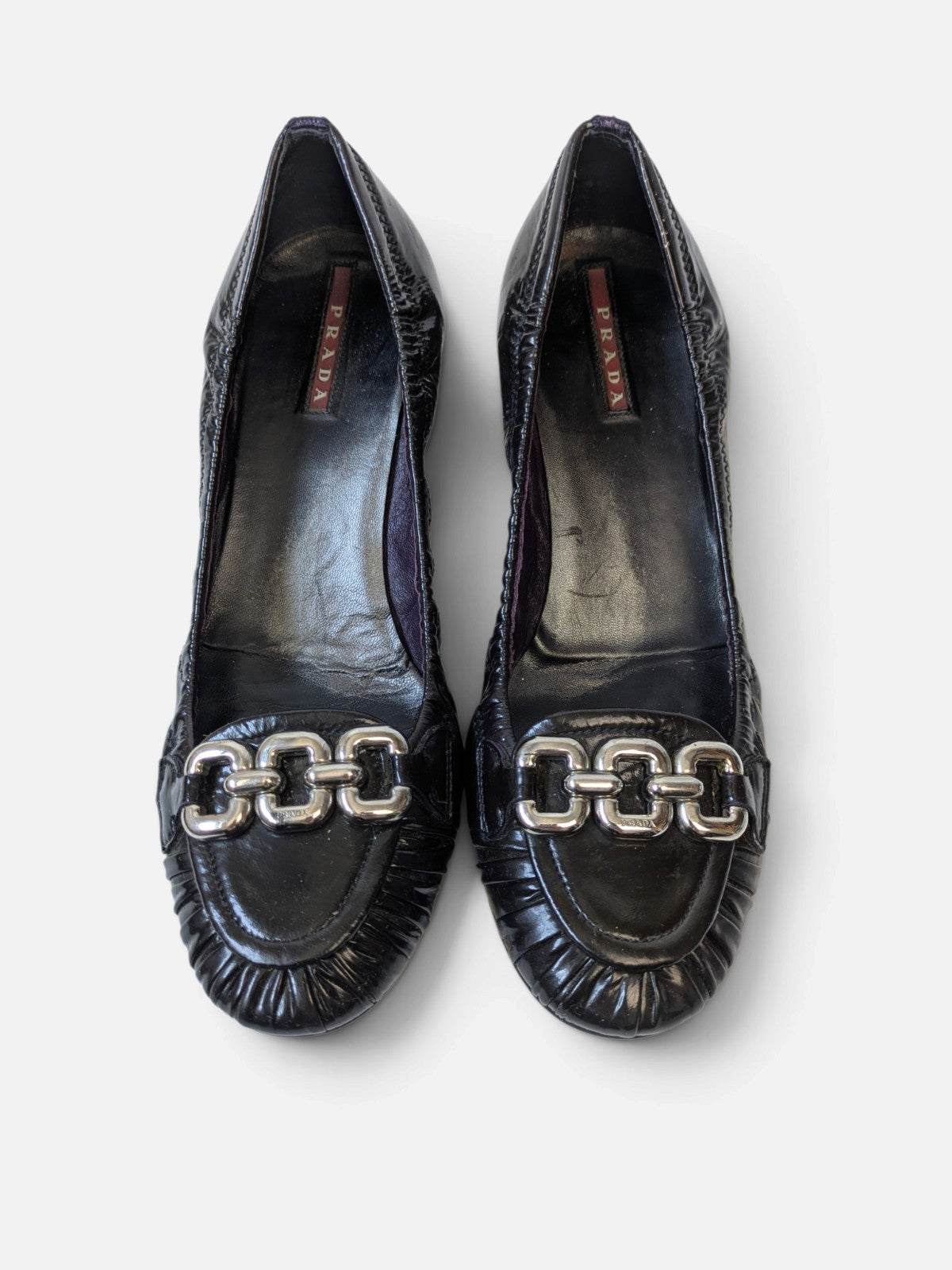 Prada chain-link loafer pumps (2000s)