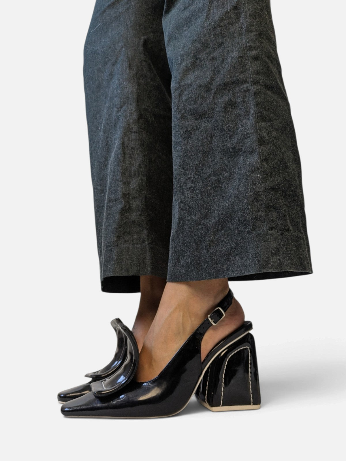 Jeffrey Campbell sculptural patent leather heels (2000s)