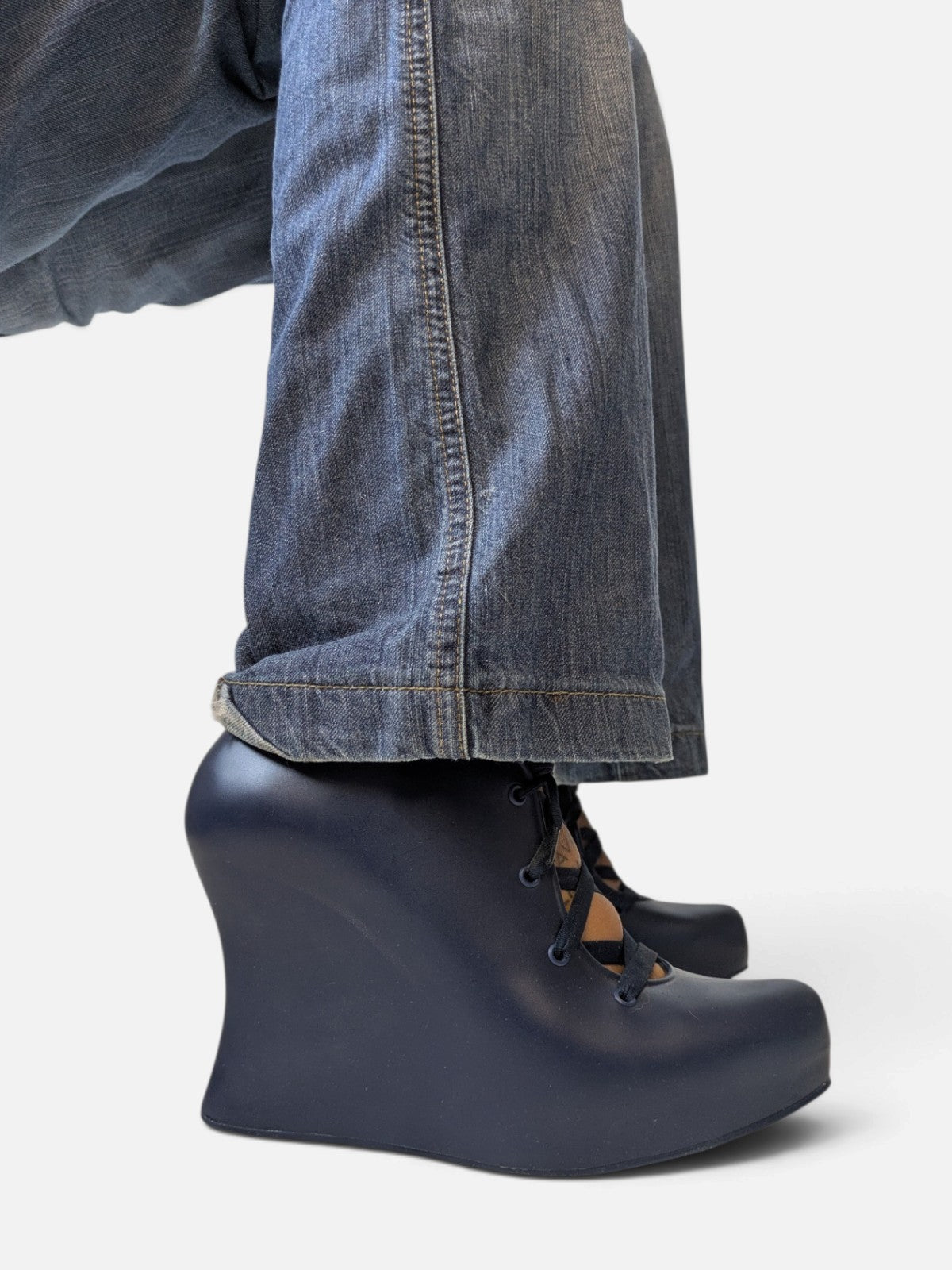 Melissa sculptural lace-up wedges (2000s)