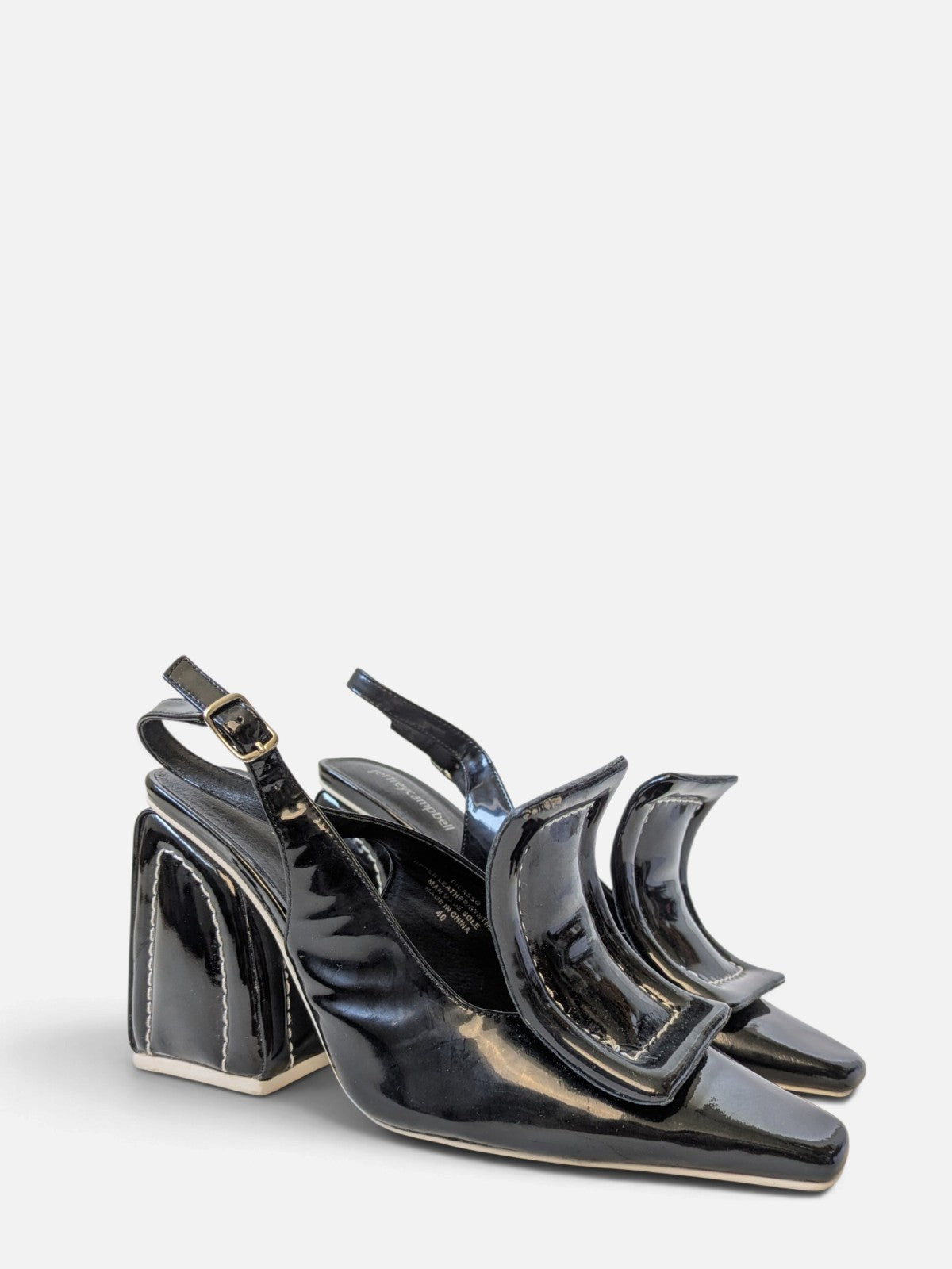 Jeffrey Campbell sculptural patent leather heels (2000s)