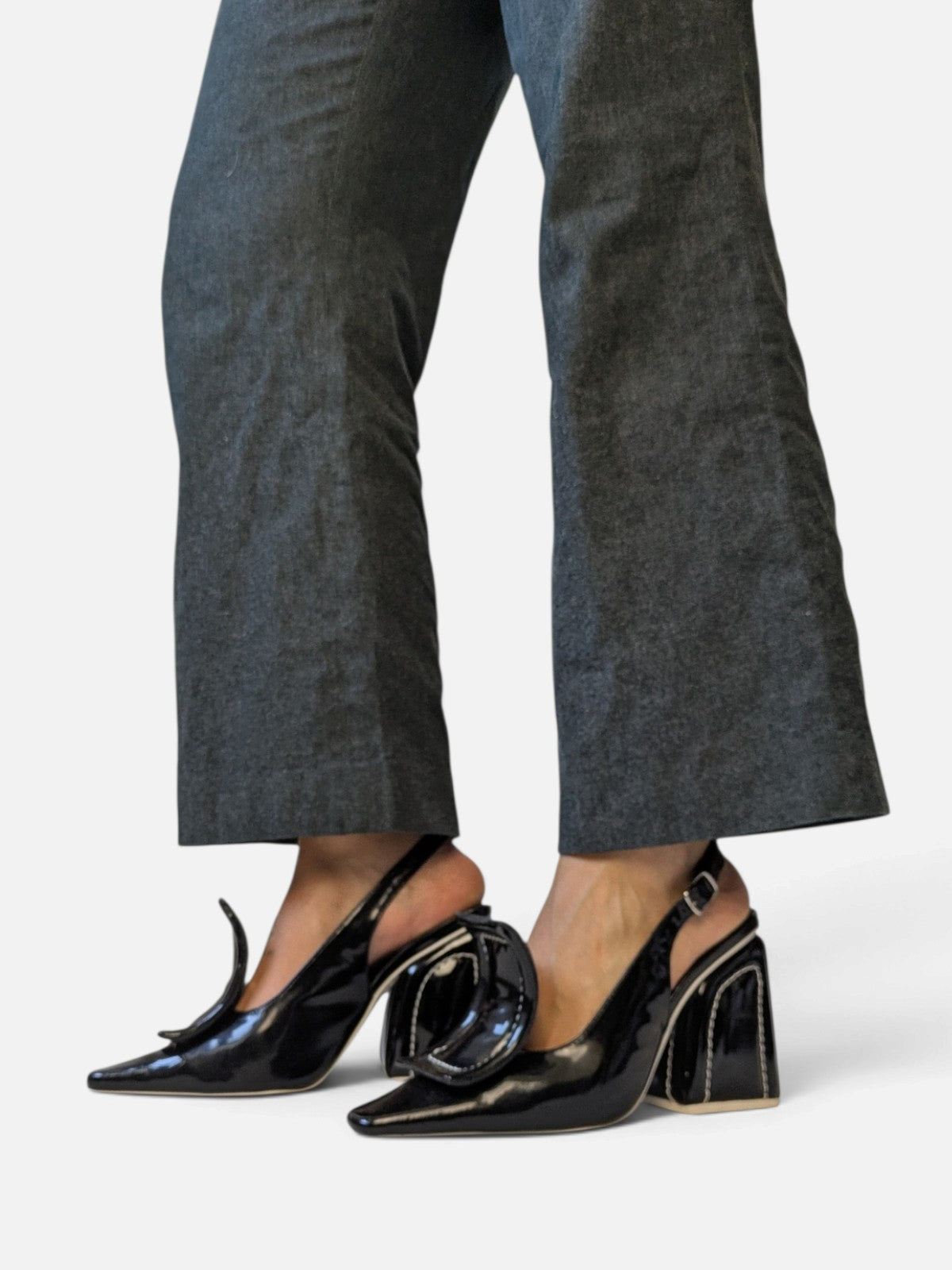 Jeffrey Campbell sculptural patent leather heels (2000s)