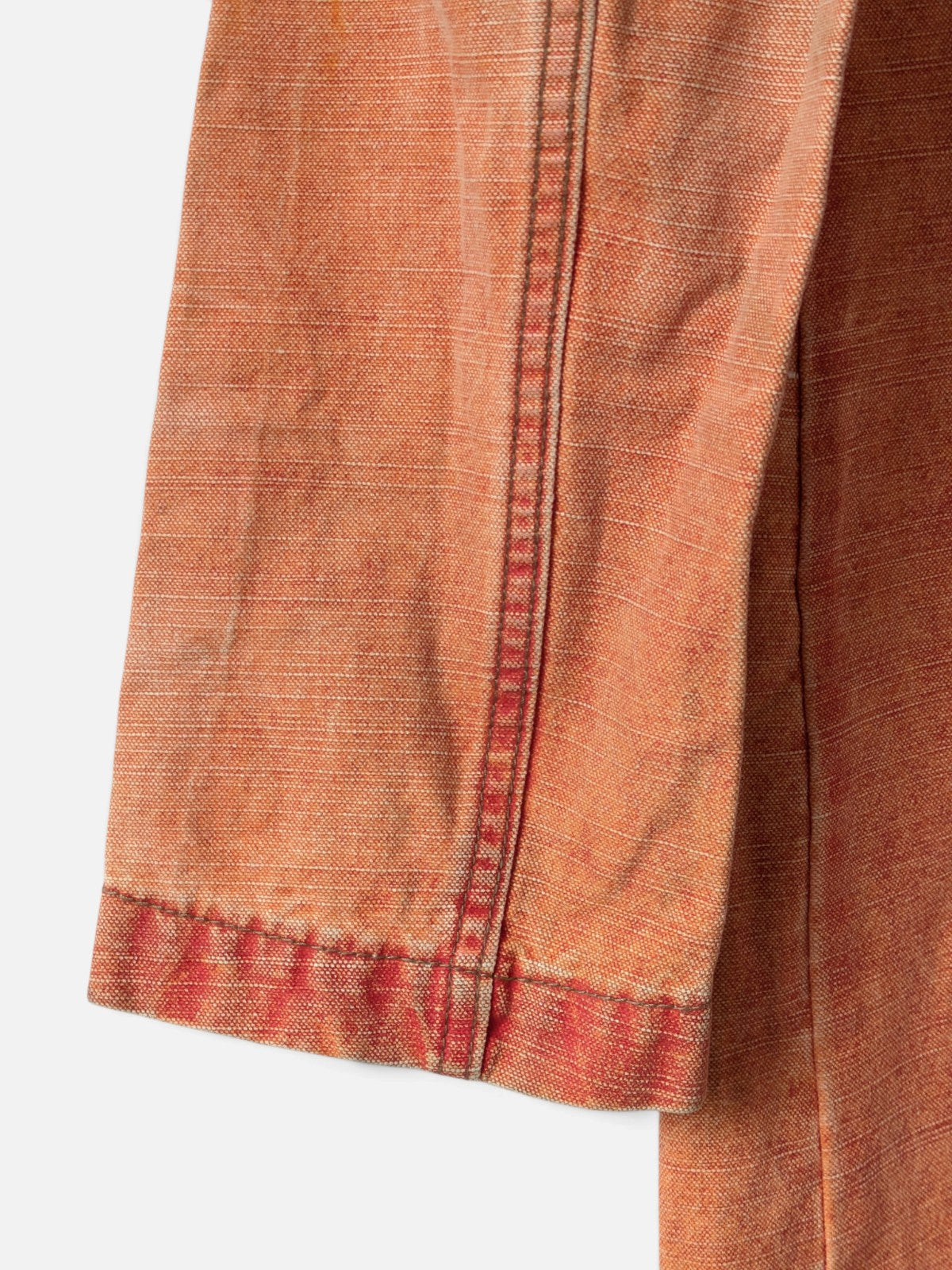 Faded orange denim longline coat (2000s)