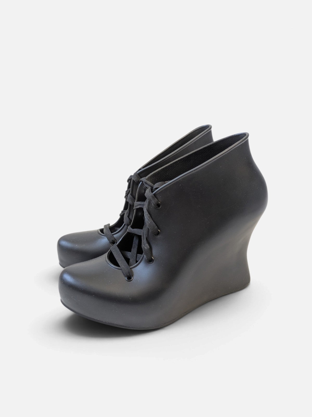 Melissa sculptural lace-up wedges (2000s)